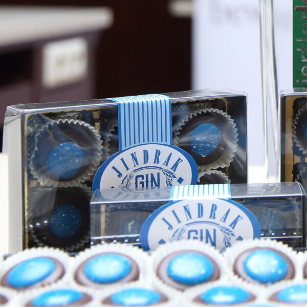 Gin-Praline von Konditorei Jindrak – handgemachte Praline mit Dambachler Mühlviertler Dry Gin und Edelbitterschokolade